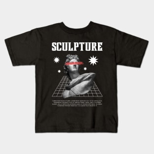 Black White Modern Sculpture T-Shirt Kids T-Shirt